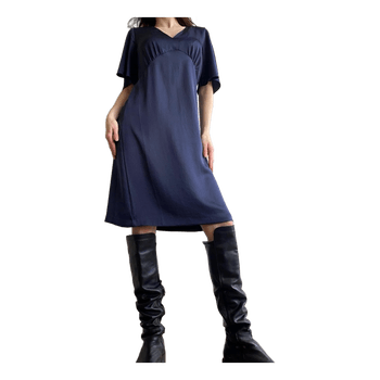 Navy midi dress