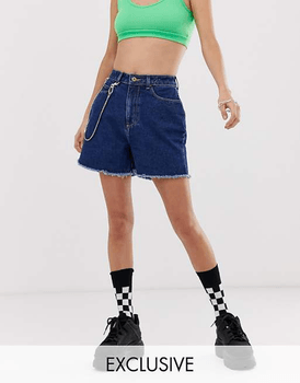 Blue mom shorts