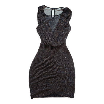 Black glittery cocktail dress