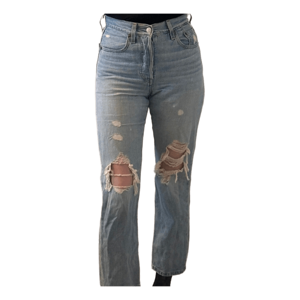 Levi’s Light wash ripped straight jeans