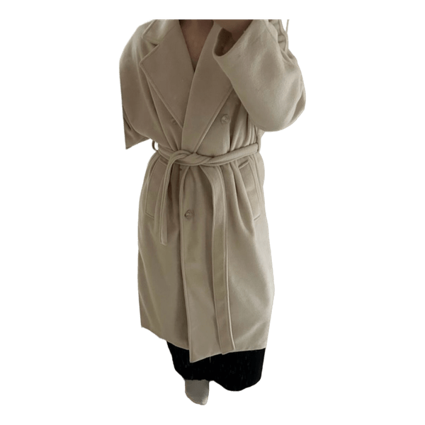 Beige belted coat