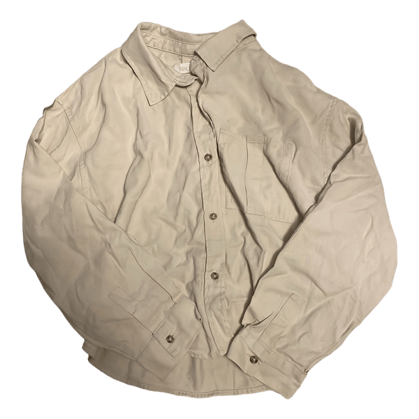 Beige langærmet skjorte