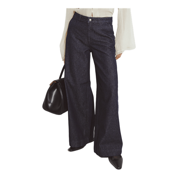 High waist tailored denim