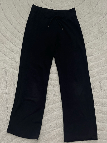 Black drawstring trousers