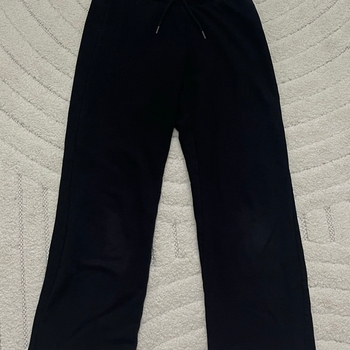 Black drawstring trousers