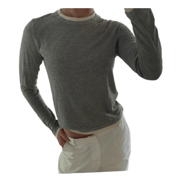 Grey long-sleeved top