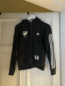 Adidas Black Cotton Team Hooded Zipper Jacket / Size S