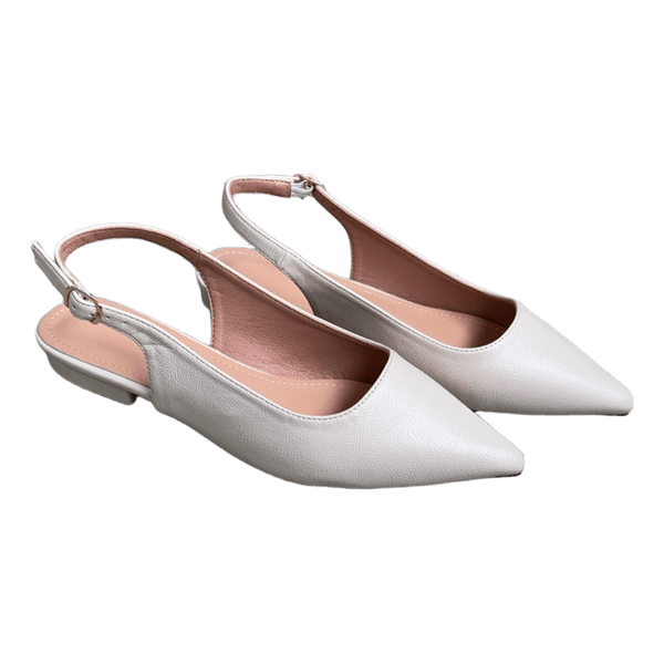 Beige flats