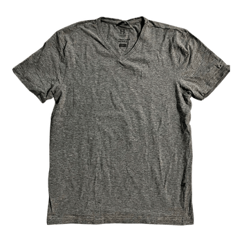 Harmaa V-aukkoinen T-paita, koko S