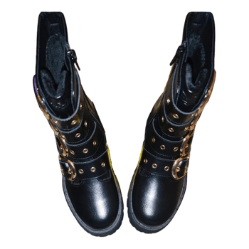 Bottines noires à boucles
