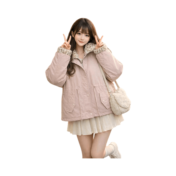 Pastel pink puffer jacket 💗 Soft – warm – super cute ❄️