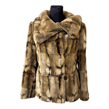 Brown faux fur jacket