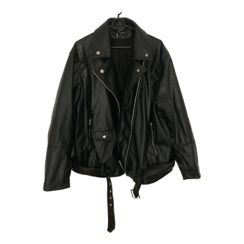 Black faux leather jacket