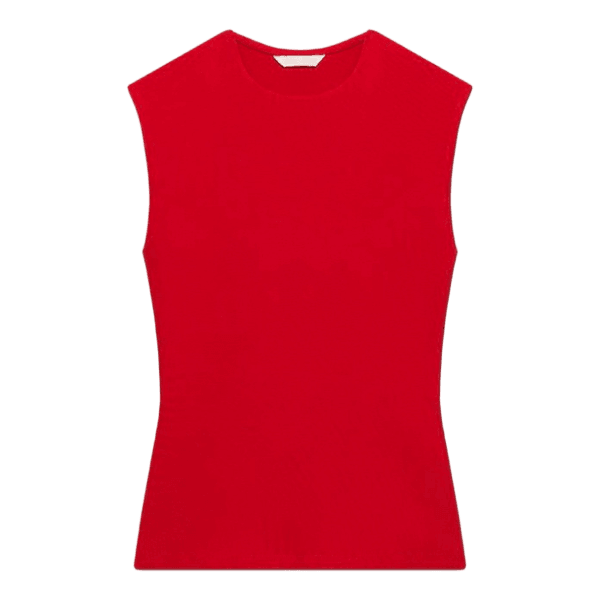 Rød ærmeløs top zara