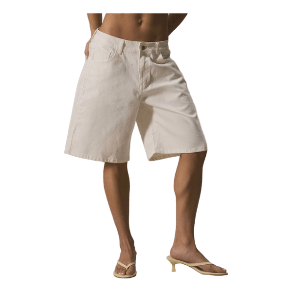 Hvide denimshorts