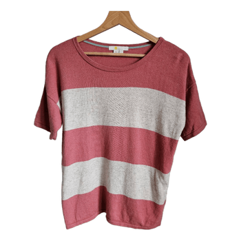 Boden striped knit top cashmere blend soft knit minimalist casual chic Scandi style UK10