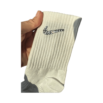 White ribbed socks
