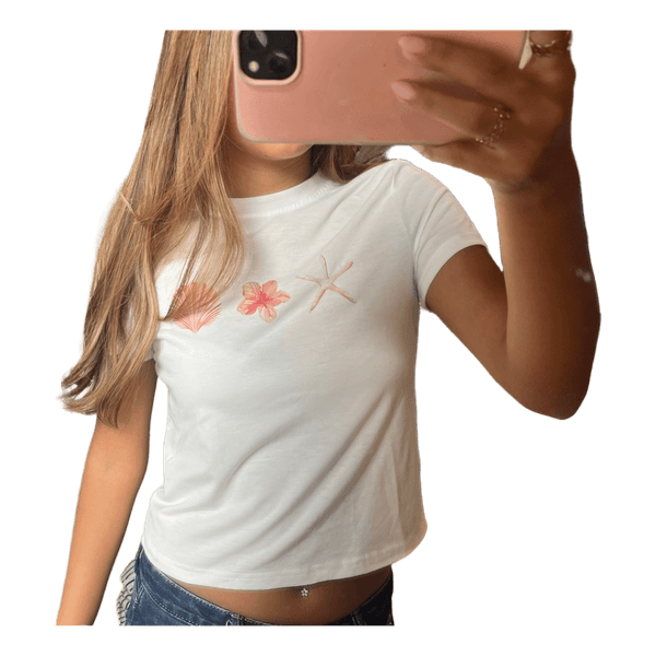 Hvid t-shirt med print