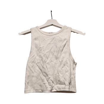 Zara white ribbed crop top