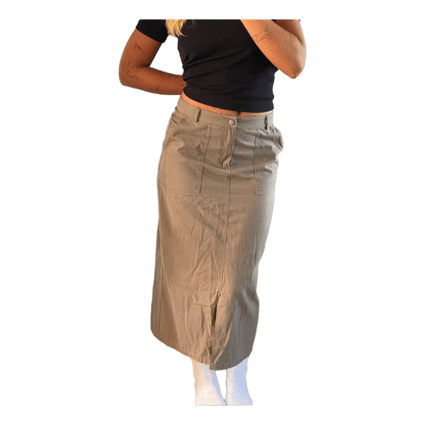 Beige midi skirt