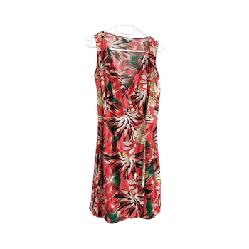 & Other Stories tropical wrap mini dress size S pink summer dress