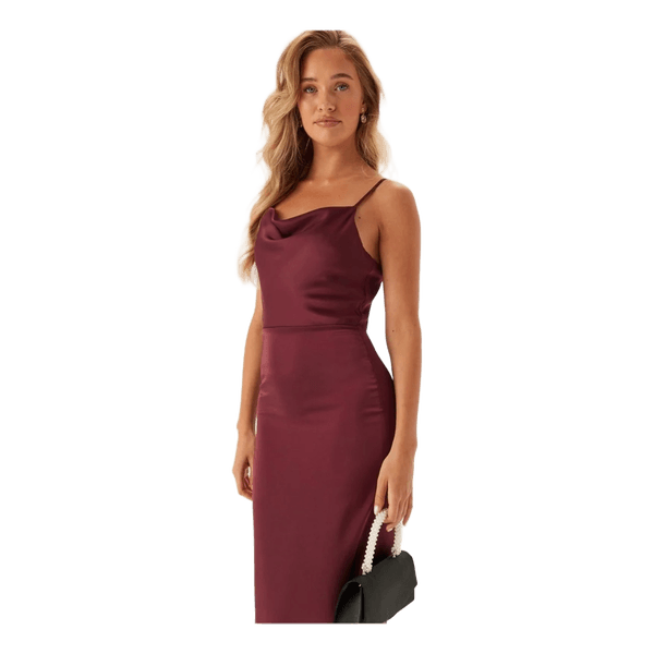 Bordo spalvos suknelė