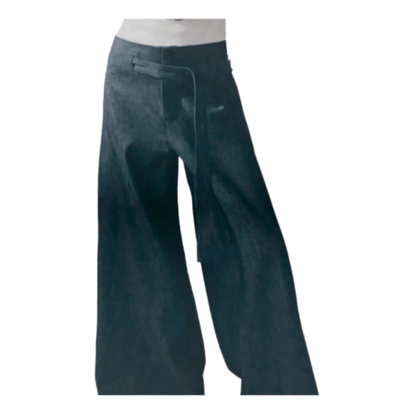 Vide jeans med bæltedetalje