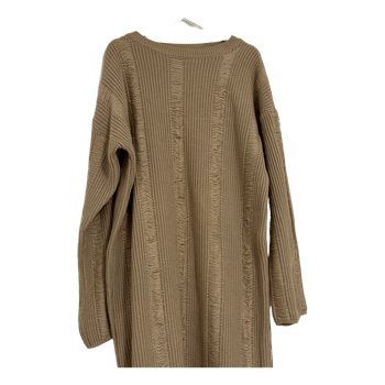 Beige knit sweater dress
