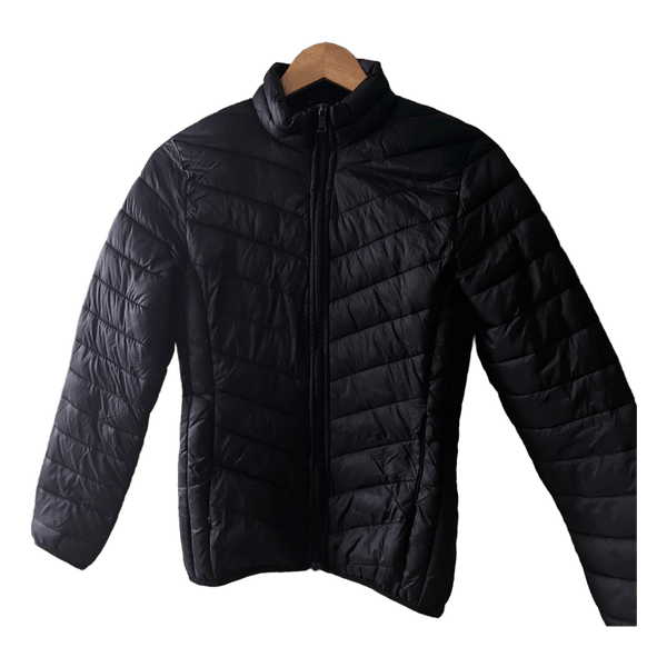 Black quilted jacket