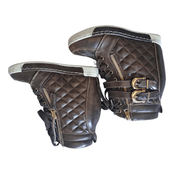 Brune quiltede sneakers