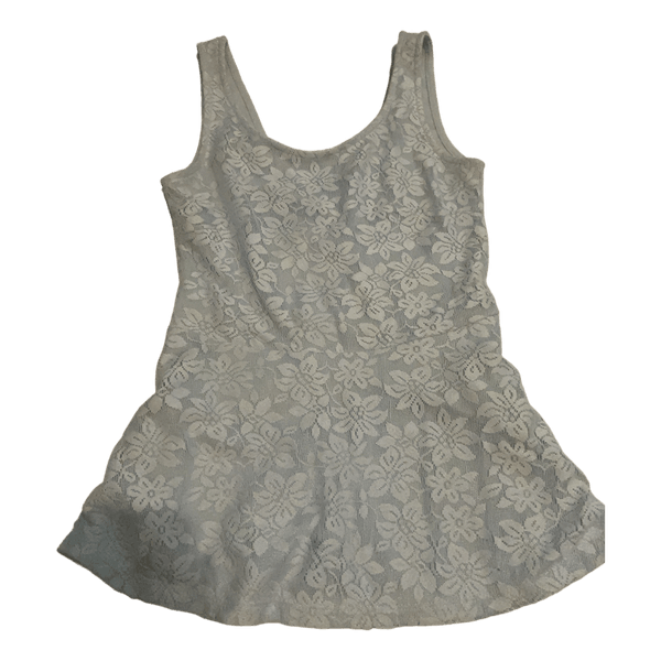 Light blue floral lace top