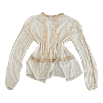 White boho lace blouse. Zara basic.