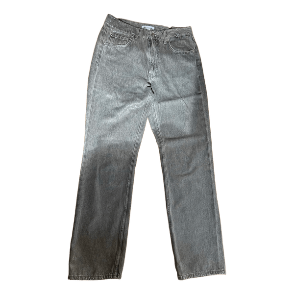 ZARA Metallic Foil Grey Straight Leg Jeans | EUR 38 (US 6 / W28)