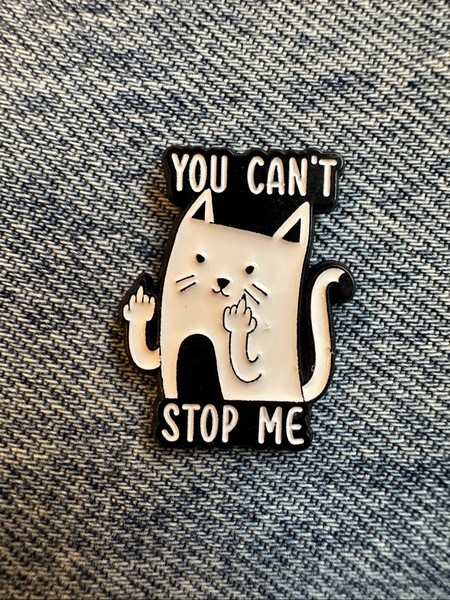 Cat enamel pin