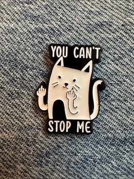 Cat enamel pin