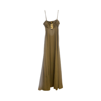 Embellished Grey Maxi Dress