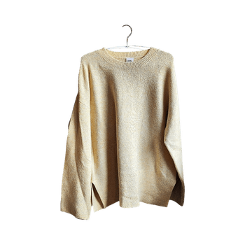 Keltainen neule, koko XL