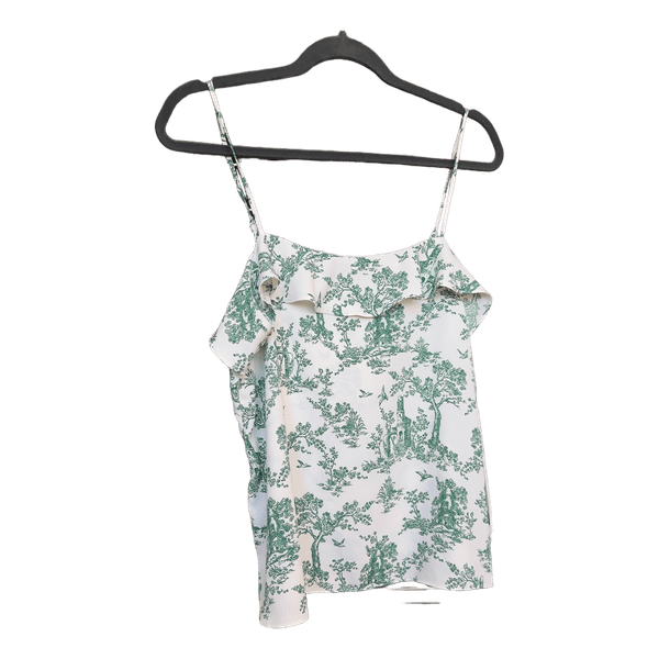 Green white toile top