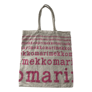 Pinkki Marimekko kangaskassi