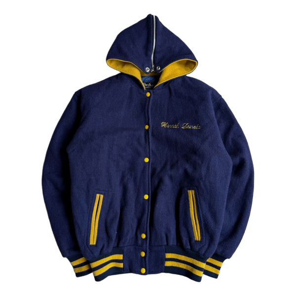 Vintage Hooded Wool Varsity Jacket Fordham Made in USA 97’s