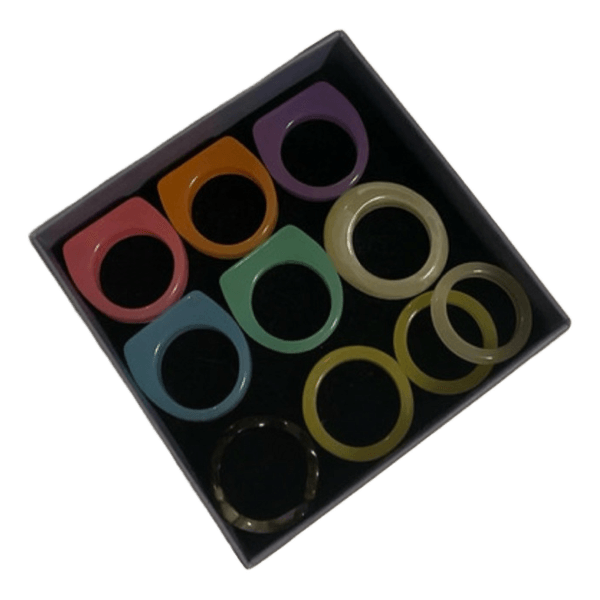 Farverige ringe