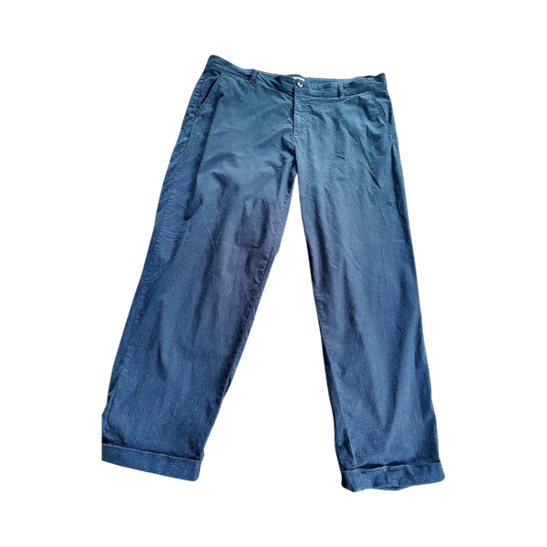 Navy cotton stretch trousers