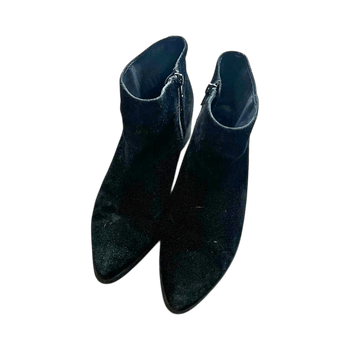 Black suede ankle boots