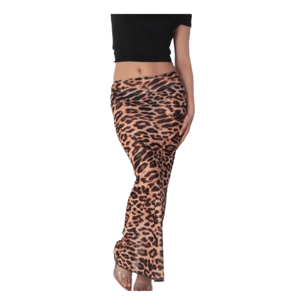 Maxinederdel med leopardprint