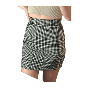 H&M checkered mini skirt