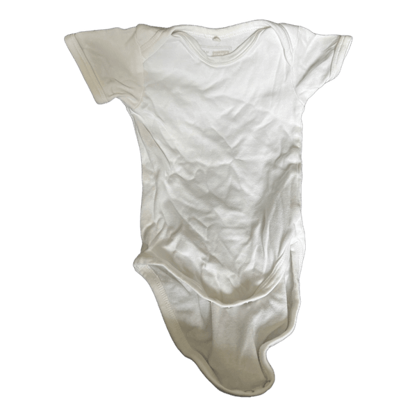 Hvid kortærmet babybody
