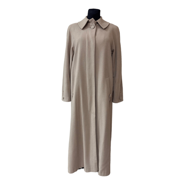 Beige wool cashmere coat