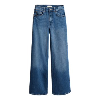 Blue wide leg jeans