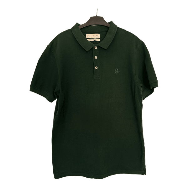 Green Zara polo T-shirt