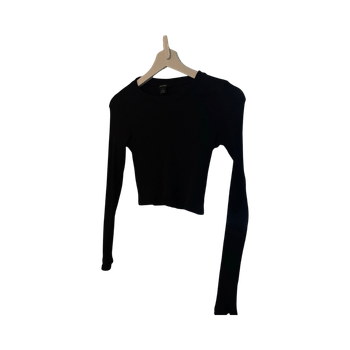 Ribbineulottu musta paita